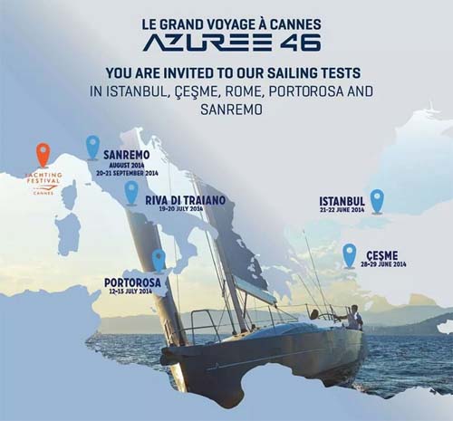 Azuree 46, iniziato il grande viaggio verso Cannes tra visite e prove in mare