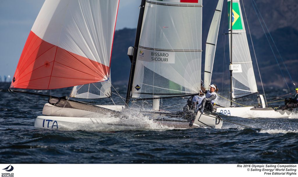 Il Nacra 17 di Vittorio Bissaro e Silvia Sicouri. Foto Sailing Energy
