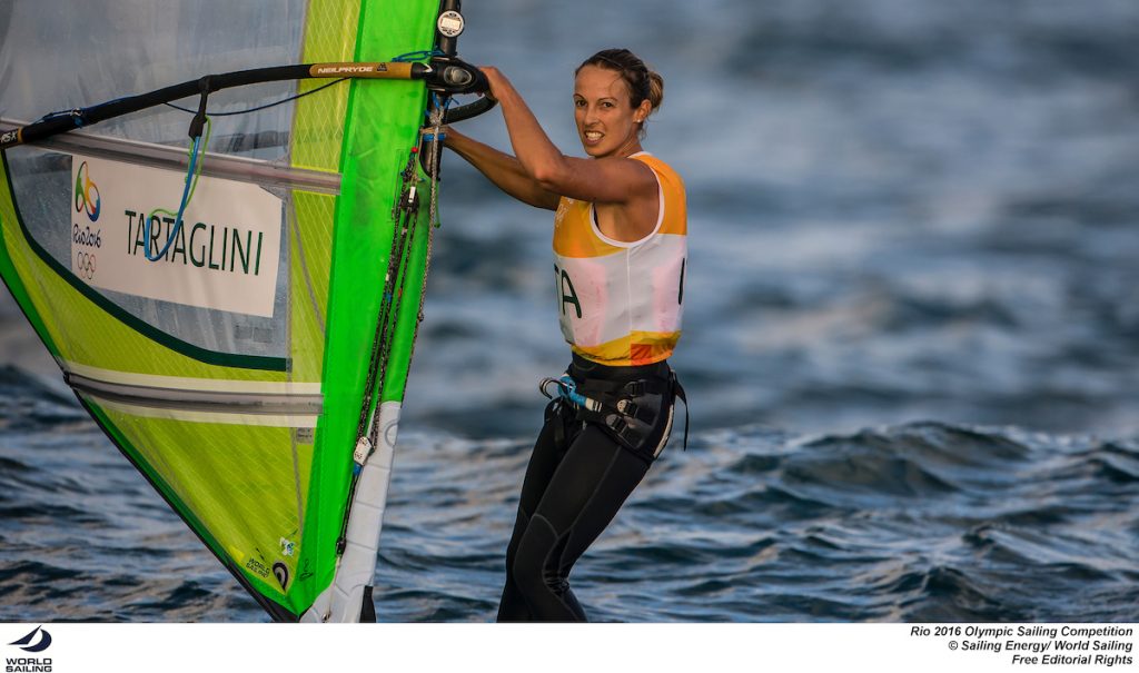 La delusione sul volto di Flavia Tartaglini all'arrivo della Medal Race. Fotol Sailing Energy