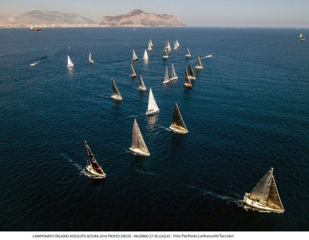 La flotta dell'Assoluto ORC a Palermo. Foto Taccola