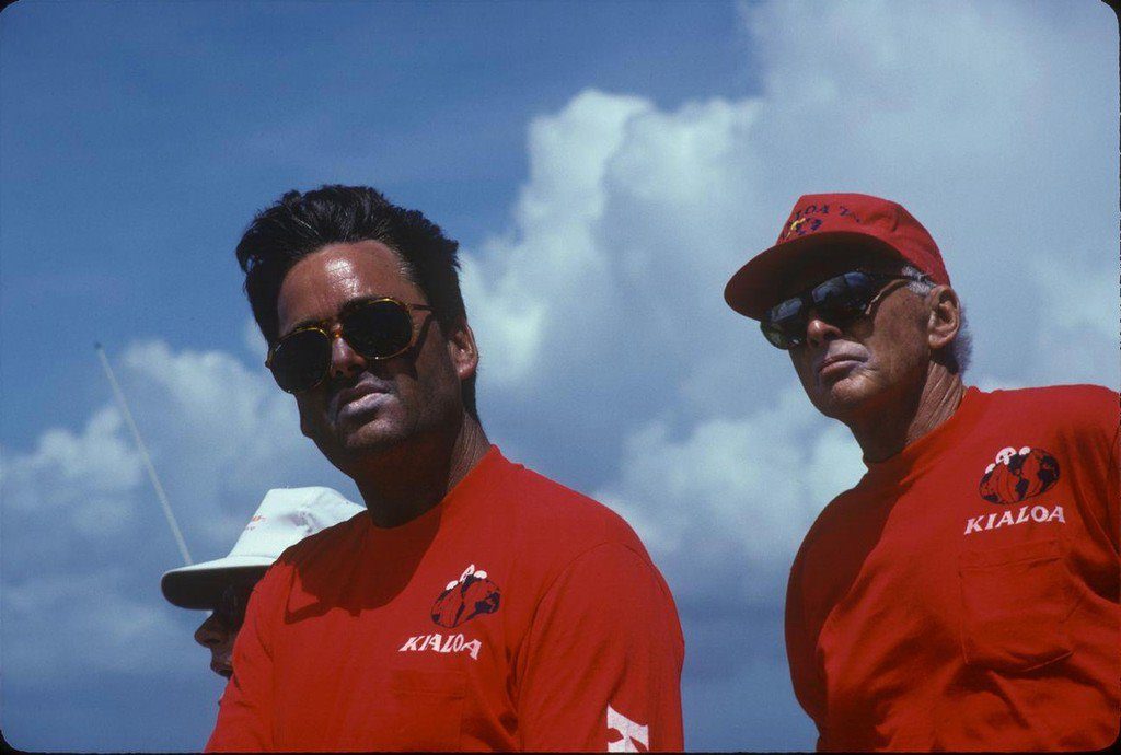 Jim Kilroy con Dennis Conner. Foto Kialoa US-1 Dare to win